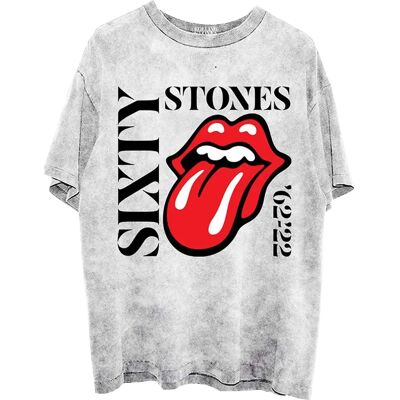 Officiell The Rolling Stones T-shirt - Sixty Vertical - Grå Small Officiell The Rolling Stones T-shirt - Sixty Vertical - Grå Small