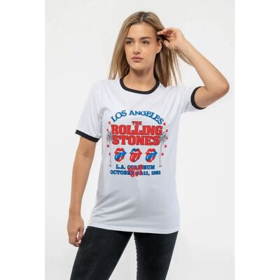 The Rolling Stones American LA Tour Ringer T-Shirt - T-Shirt The Rolling Stones American LA Tour Ringer T-Shirt - T-Shirt