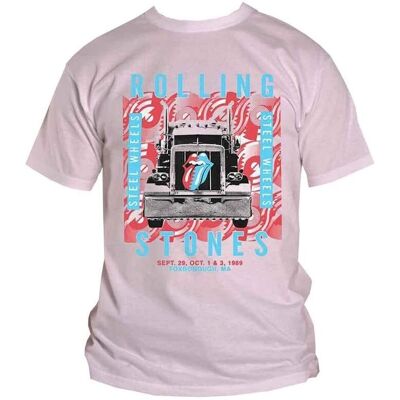 The Rolling Stones Steel Wheels Vit Large - T-shirt The Rolling Stones Steel Wheels Vit Large - T-shirt