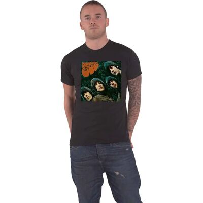 The Beatles Rubber Soul Album Cover Svart T-shirt - T-shirt The Beatles Rubber Soul Album Cover Svart T-shirt - T-shirt