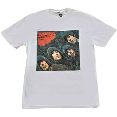 The Beatles Rubber Soul Album Cover T-shirt - Unisex Vit XL The Beatles Rubber Soul Album Cover T-shirt - Unisex Vit XL