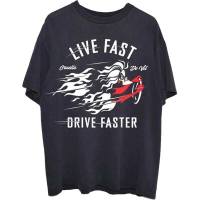 Disney Cruella Live Faster Svart X-large T-shirt Disney Cruella Live Faster Svart X-large T-shirt