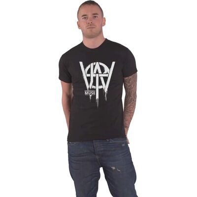 Muse Model Will Of The People Stencil Black T-Shirt Muse Model Will Of The People Stencil Black T-Shirt