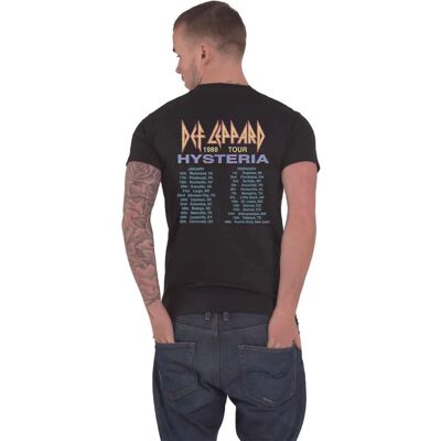 Def Leppard Hysteria '88 Turné Svart T-Shirt - Musik Def Leppard Hysteria '88 Turné Svart T-Shirt - Musik