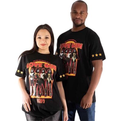 Kiss Love Gun Stars T-shirt - Rock Licensed Unisex Cotton Kiss Love Gun Stars T-shirt - Rock Licensed Unisex Cotton