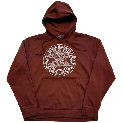 Black Sabbath Hoodie Henry Pyramid Emblem Brun - Pullover Black Sabbath Hoodie Henry Pyramid Emblem Brun - Pullover