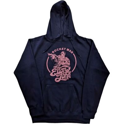 Elton John Rocketman Circle Point Navy blue Hoodie - Hooded Sweatshirt Elton John Rocketman Circle Point Navy blue Hoodie - Hooded Sweatshirt