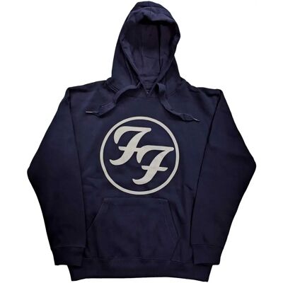 Foo Fighters Navy Blue FF Logo Hoodie - Hoodies Foo Fighters Navy Blue FF Logo Hoodie - Hoodies