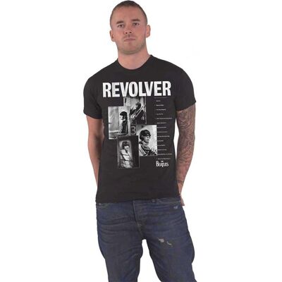 The Beatles Revolver Tracklist Svart T-Shirt - Avslappnad band-tröja The Beatles Revolver Tracklist Svart T-Shirt - Avslappnad band-tröja