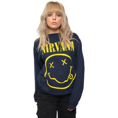 Nirvana Modell S - Gul Grunge Leende Tröja Nirvana Modell S - Gul Grunge Leende Tröja