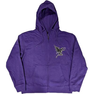 Black Sabbath Henry Pocket Hoodie - Unisex, Lila, Zippad - Huvtröja Black Sabbath Henry Pocket Hoodie - Unisex, Lila, Zippad - Huvtröja