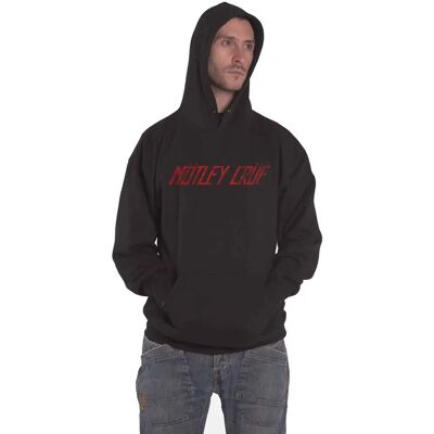 Motley Crue Unisex Hoodie - Distressed Logo - Hooded Sweatshirt Motley Crue Unisex Hoodie - Distressed Logo - Hooded Sweatshirt