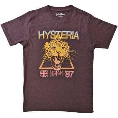 Def Leppard Hysteria World Tour T-shirt - Unisex, Brun XXL Def Leppard Hysteria World Tour T-shirt - Unisex, Brun XXL
