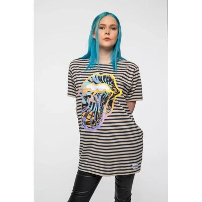 The Rolling Stones X-large Svart/neutral randig T-shirt - T-shirt The Rolling Stones X-large Svart/neutral randig T-shirt - T-shirt