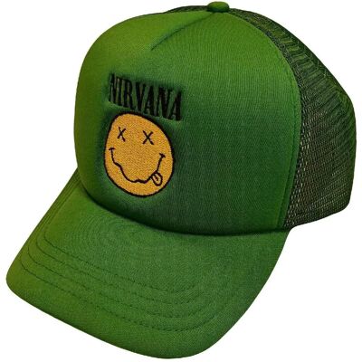 Nirvana Band Logo Smile Grön Baseball Cap - Baseball Cap Nirvana Band Logo Smile Grön Baseball Cap - Baseball Cap
