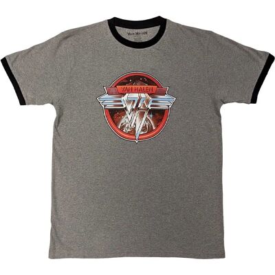Officiell Van Halen band Ringer T-shirt - Cirkel Logotyp - XL Officiell Van Halen band Ringer T-shirt - Cirkel Logotyp - XL