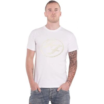 Foo Fighters FF Logo Hi-Build T-Shirt - Unisex Vit XL Foo Fighters FF Logo Hi-Build T-Shirt - Unisex Vit XL