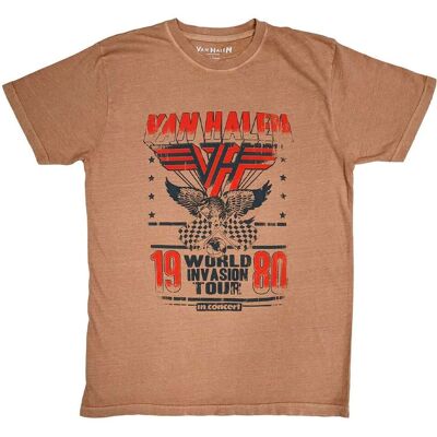 Van Halen Modell World Invasion Rosa T-shirt - Band Merchandise Van Halen Modell World Invasion Rosa T-shirt - Band Merchandise