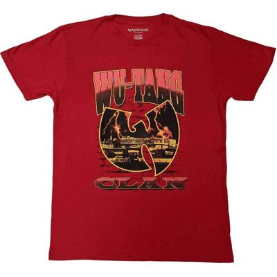 Wu-Tang Clan Modell Tegelfasad Röd T-shirt Wu-Tang Clan Modell Tegelfasad Röd T-shirt
