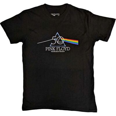 Pink Floyd 50:e Års Prism Logotyp Svart T-shirt XL Pink Floyd 50:e Års Prism Logotyp Svart T-shirt XL