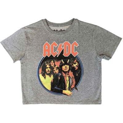 AC/DC Highway To Hell Circle Grey Crop Top - Crop Top AC/DC Highway To Hell Circle Grey Crop Top - Crop Top