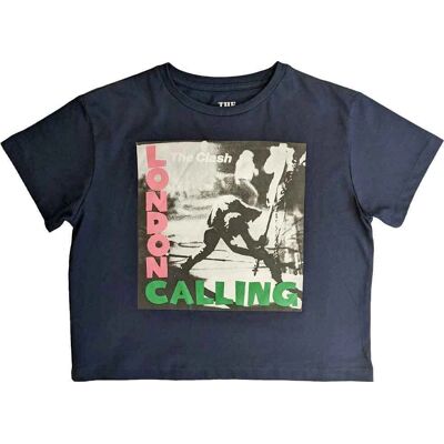 The Clash London Calling Navy Crop Top - Crop Top The Clash London Calling Navy Crop Top - Crop Top