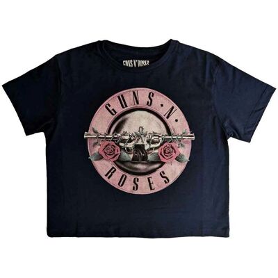 Guns N' Roses Navy Crop Top - Rock Band Logo Guns N' Roses Navy Crop Top - Rock Band Logo