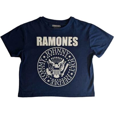 Ramones Presidialmärke Crop Top - Dam T-Shirt Kungsblå Ramones Presidialmärke Crop Top - Dam T-Shirt Kungsblå