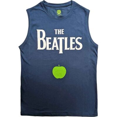 The Beatles Drop T Logo & Apple Unisex Muskel Tank blå S The Beatles Drop T Logo & Apple Unisex Muskel Tank blå S