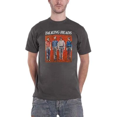 Talking Heads Pixel Portrait Grå T-shirt - Unisex Talking Heads Pixel Portrait Grå T-shirt - Unisex