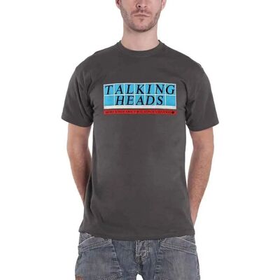 Talking Heads Liten Grå Tiled Logo Band T-shirt Talking Heads Liten Grå Tiled Logo Band T-shirt