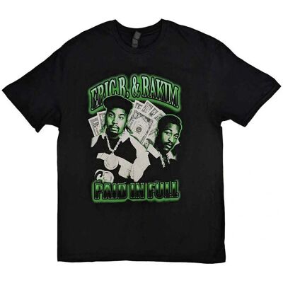 Eric B. & Rakim Stor Svart T-shirt - Unisex Paid In Full Eric B. & Rakim Stor Svart T-shirt - Unisex Paid In Full