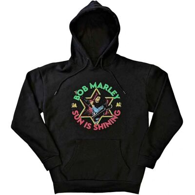 HeyRusty Bob Marley Unisex Huvtröja - Solen Skiner Svart HeyRusty Bob Marley Unisex Huvtröja - Solen Skiner Svart