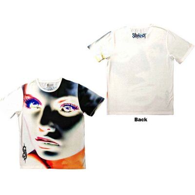 Slipknot Vit Ansikte Inverterad Sublimerings T-shirt Slipknot Vit Ansikte Inverterad Sublimerings T-shirt
