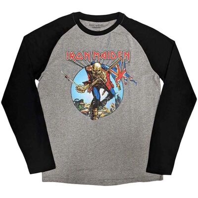 Iron Maiden Trooper Burst Logo Raglan T-shirt - T-Shirt Iron Maiden Trooper Burst Logo Raglan T-shirt - T-Shirt