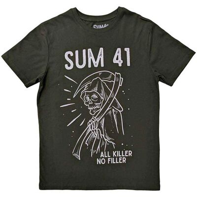 Sum 41 Reaper Band Logo T-Shirt - Unisex Green M Sum 41 Reaper Band Logo T-Shirt - Unisex Green M