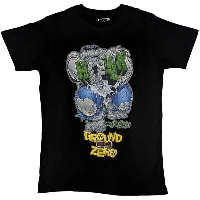 Marvel Hulk Ground Zero Black T-Shirt - T-Shirt Marvel Hulk Ground Zero Black T-Shirt - T-Shirt
