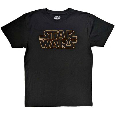Star Wars M Svart Logo Outline T-Shirt Star Wars M Svart Logo Outline T-Shirt