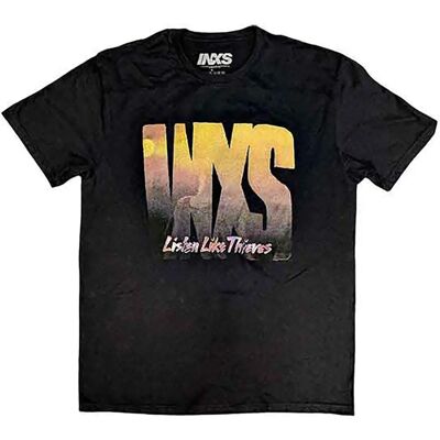 Officiell INXS-band t-shirt - Listen Like Thieves-turné - T-shirt Officiell INXS-band t-shirt - Listen Like Thieves-turné - T-shirt