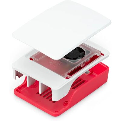 Boîtier Raspberry Pi 5 avec Ventilateur - Rouge/Blanc - Boîtier - Publicité Boîtier Raspberry Pi 5 avec Ventilateur - Rouge/Blanc - Boîtier - Publicité