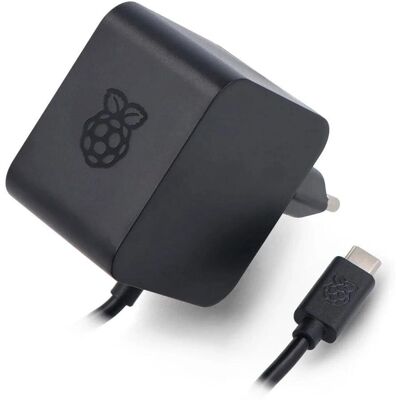 Raspberry Pi 5 27W USB-C Netzteil - Schwarz EU Raspberry Pi 5 27W USB-C Netzteil - Schwarz EU