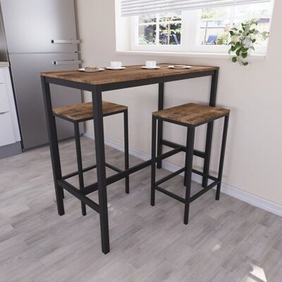 Vida Designs - Roslyn - Dark Wood - 2 Seater - Dining Set Vida Designs - Roslyn - Dark Wood - 2 Seater - Dining Set