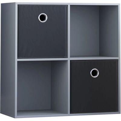 Vida Designs - Durham 4 Cube Shelf - Grey - Bookcase Vida Designs - Durham 4 Cube Shelf - Grey - Bookcase