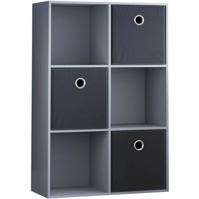 Vida Designs - Durham - Grey-Black - Bookcase Vida Designs - Durham - Grey-Black - Bookcase