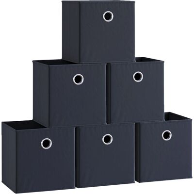 Vida Designs - Durham Basket - Black - 6 - Bookcase Box Vida Designs - Durham Basket - Black - 6 - Bookcase Box