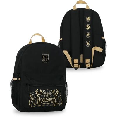 Blue Sky Designs Harry Potter Zurück nach Hogwarts Schwarzer & Kamel Nylon Rucksack - Rucksack Blue Sky Designs Harry Potter Zurück nach Hogwarts Schwarzer & Kamel Nylon Rucksack - Rucksack