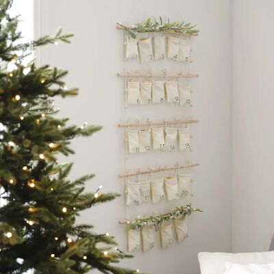 Ginger Ray Calendario de Adviento de Madera Reutilizable para Familia - Navidad Ginger Ray Calendario de Adviento de Madera Reutilizable para Familia - Navidad