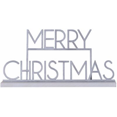 Ginger Ray Merry Christmas Silver Sign - Home Decoration Ginger Ray Merry Christmas Silver Sign - Home Decoration
