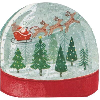 Ginger Ray Serviettes de Noël en Forme de Boule à Neige Santa Ginger Ray Serviettes de Noël en Forme de Boule à Neige Santa