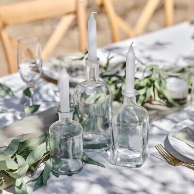 Ginger Ray Ensemble de 3 Porte-bougies en Verre Transparent Ginger Ray Ensemble de 3 Porte-bougies en Verre Transparent